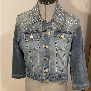 Chico's Platinum Denim Jacket